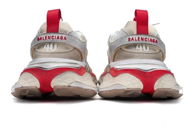 Balenciaga Cargo Sneaker in White/Red