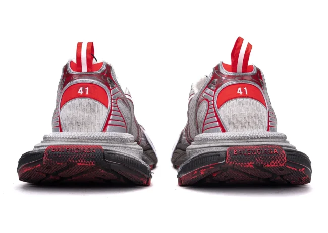 Balenciaga 3XL Sneaker in silver-red-mud-dyed colorway