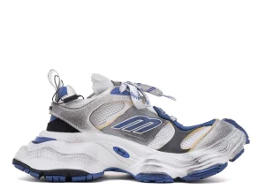 Balenciaga Cargo Sneaker in White/Blue