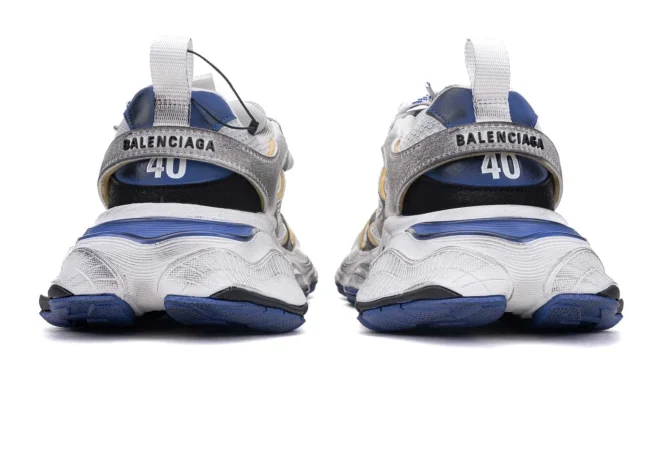 Balenciaga Cargo Sneaker in White/Blue