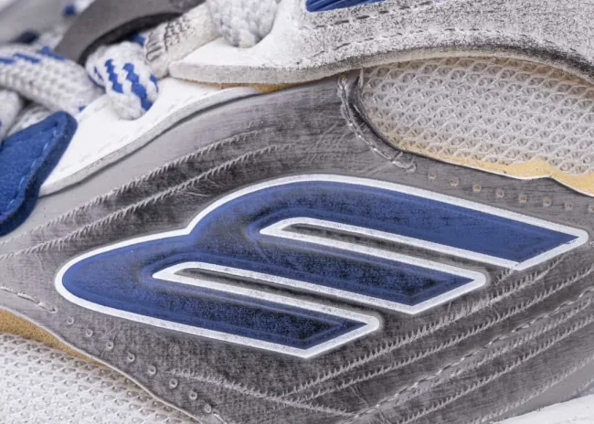 Balenciaga Cargo Sneaker in White/Blue