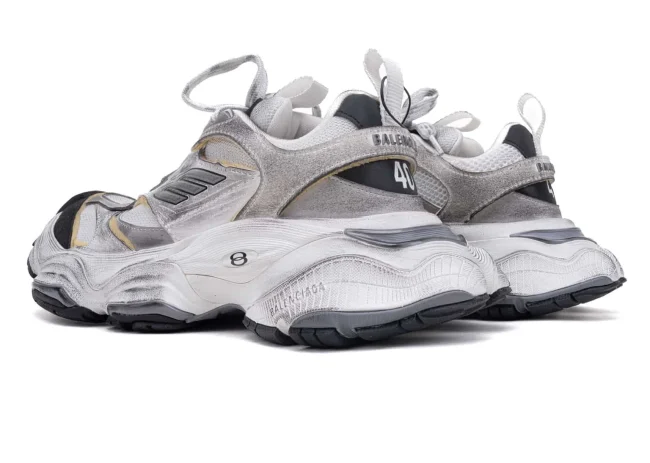 Balenciaga Cargo Sneaker in White/Grey