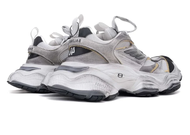 Balenciaga Cargo Sneaker in White/Grey