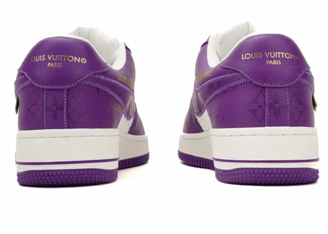 LV Nike Air Force 1 Low By Virgil Abloh White Purple
