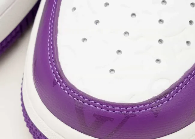 LV Nike Air Force 1 Low By Virgil Abloh White Purple