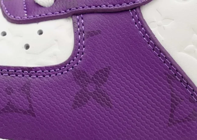 LV Nike Air Force 1 Low By Virgil Abloh White Purple