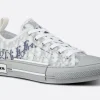 B23 League High-Top Sneaker White and Black Dior Oblique Canvas