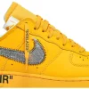 Nike Air Force 1 Low OFF-WHITE University Gold Metallic Silver