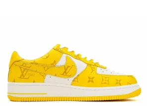 LV Nike Air Force 1 Low By Virgil Abloh White Yellow