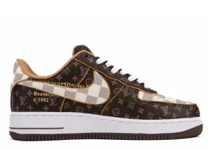 Nike Air Force 1 Low LV Monogram Brown Damier Azur