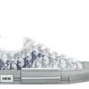 B23 League High-Top Sneaker White and Black Dior Oblique Canvas