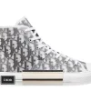 B23 League High-Top Sneaker White and Black Dior Oblique Canvas
