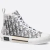 B23 League High-Top Sneaker White and Black Dior Oblique Canvas
