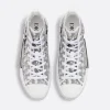 B23 League High-Top Sneaker White and Black Dior Oblique Canvas