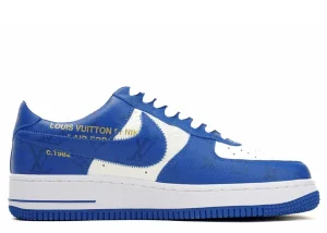 LV Nike Air Force 1 Low By Virgil Abloh White Blue