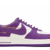 LV Nike Air Force 1 Low By Virgil Abloh White Purple